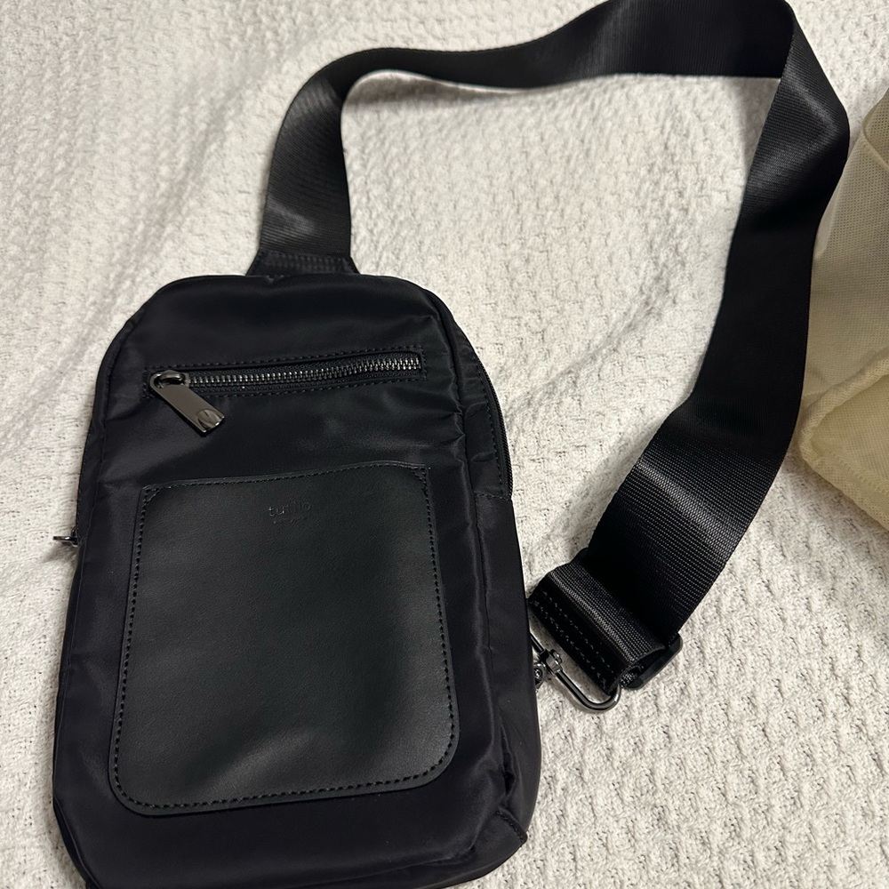 Sleek Black Belt Bag for Men